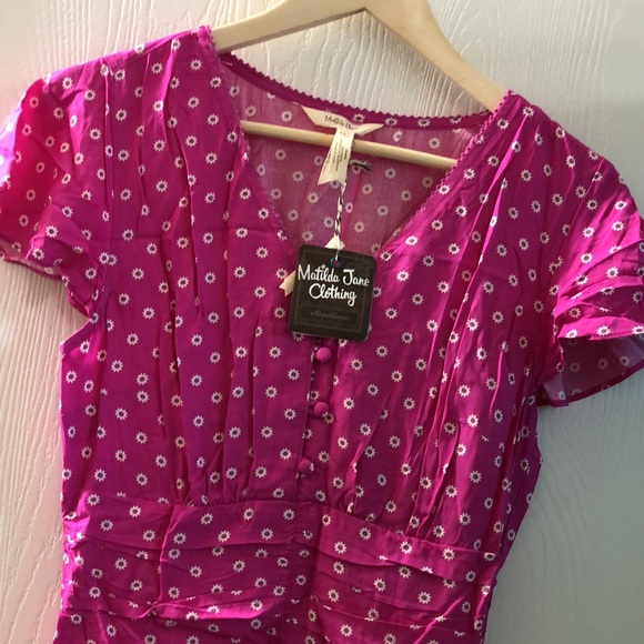 Matilda Jane Some Moxie Pink Floral Dress - Picture 13 of 13